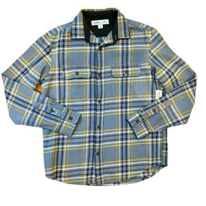 Old Navy Men’s Flannel Shirt Heavy Plaid Blue Size Medium NWT